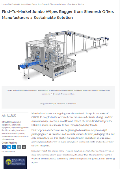 CITADEL-J in Flexible Packaging Magazine