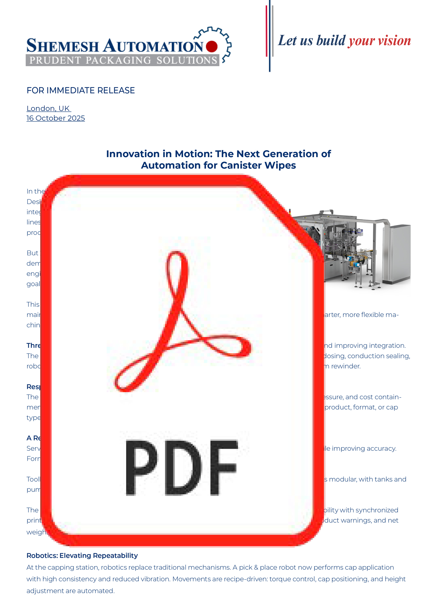 Innovation in Motion: A New Generation of Packaging Automation