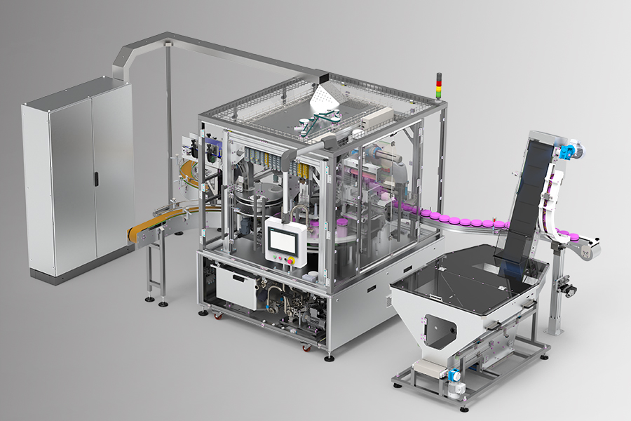 automated canister wipes line using monobloc packaging machine